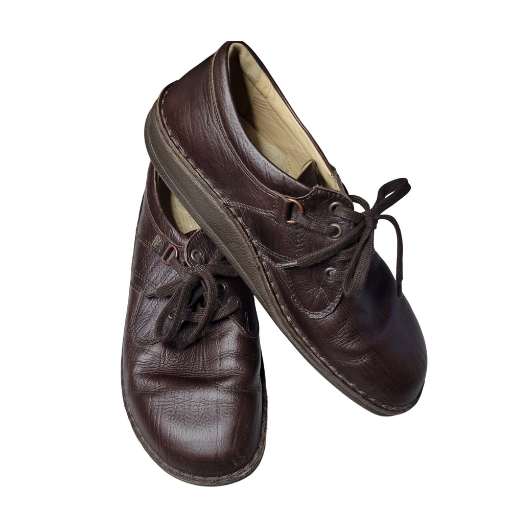 Finn Comfort Germany Mens Dark Brown Leather Lace Up Orthopedic Shoes EU size 42